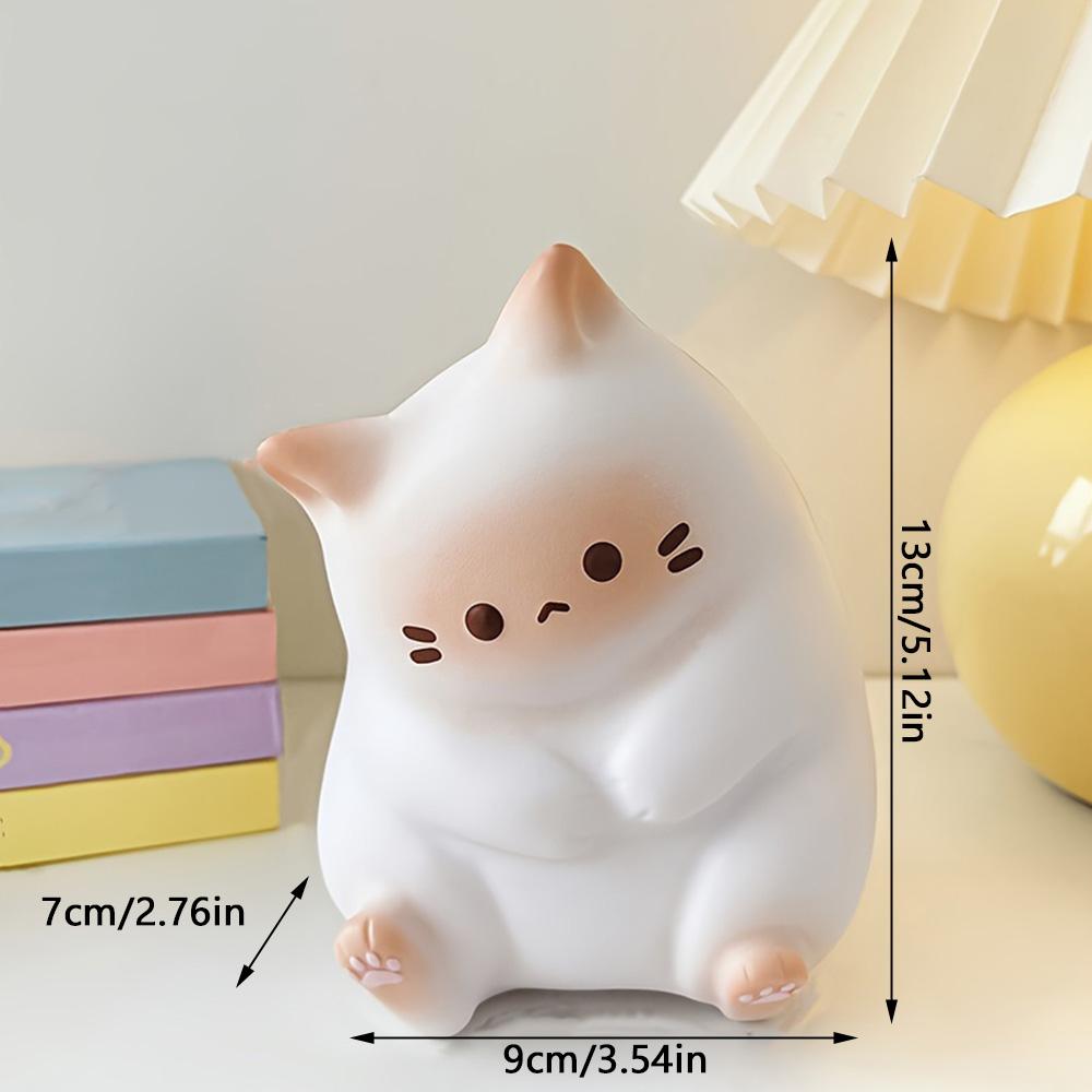 

Игрушка-котенок из прессованной пластмассы с функцией щипка и музыки - игрушка-декомпрессионистка с медленным отскоком белый