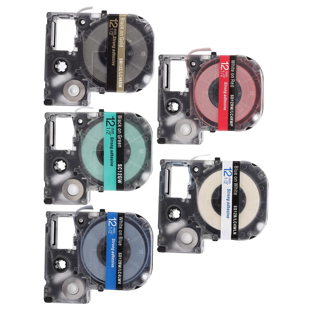 Label Tape 12mm OilProof AntiCorrosion WearResistant Transparent Label Maker Tape