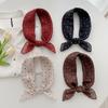 1116 New Polka Dot Cotton and Linen Small Square Scarf Headscarf Spring and Autumn Women's Versatile Neck Small Scarf Summer Thin Scarf