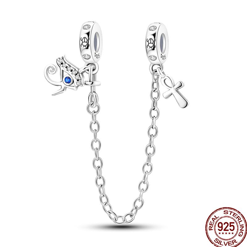 Copper Cross Bible Dove Holy Blessing Demon Eye Shiny Charm Bead Fit Pan Original Bracelet Diy Exquisite