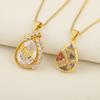 Nidin High Quality Water-drop Shape Shiny Crystal Zircon Pendant Necklace For Women Female Delicate Fashion Jewelry Accessories