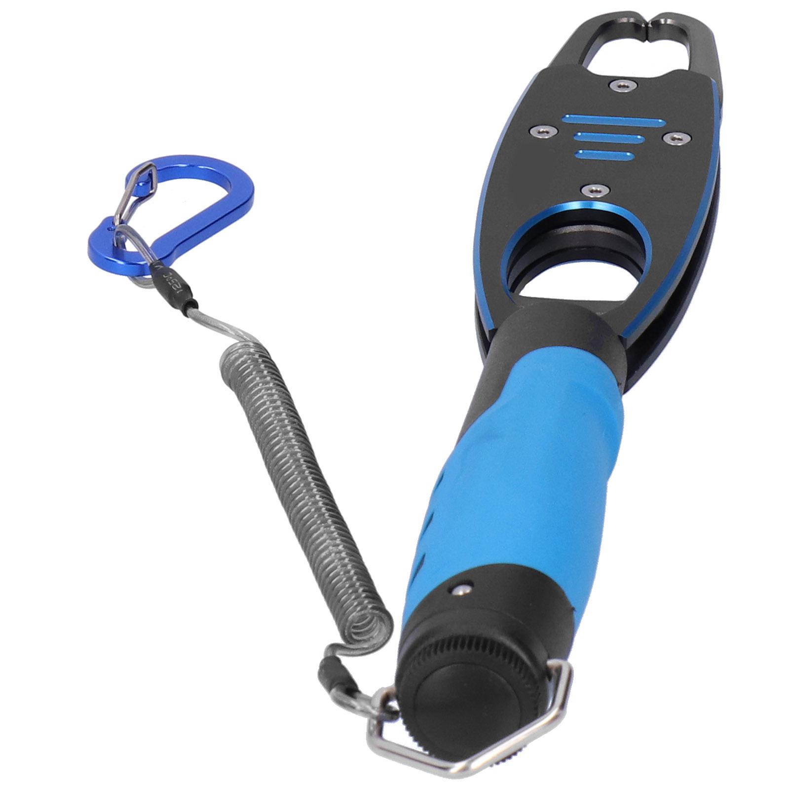 

Fish Control Device Fishing Pliers Lip Gripper Lure Clamp Space Aluminum with ScaleBlue синий
