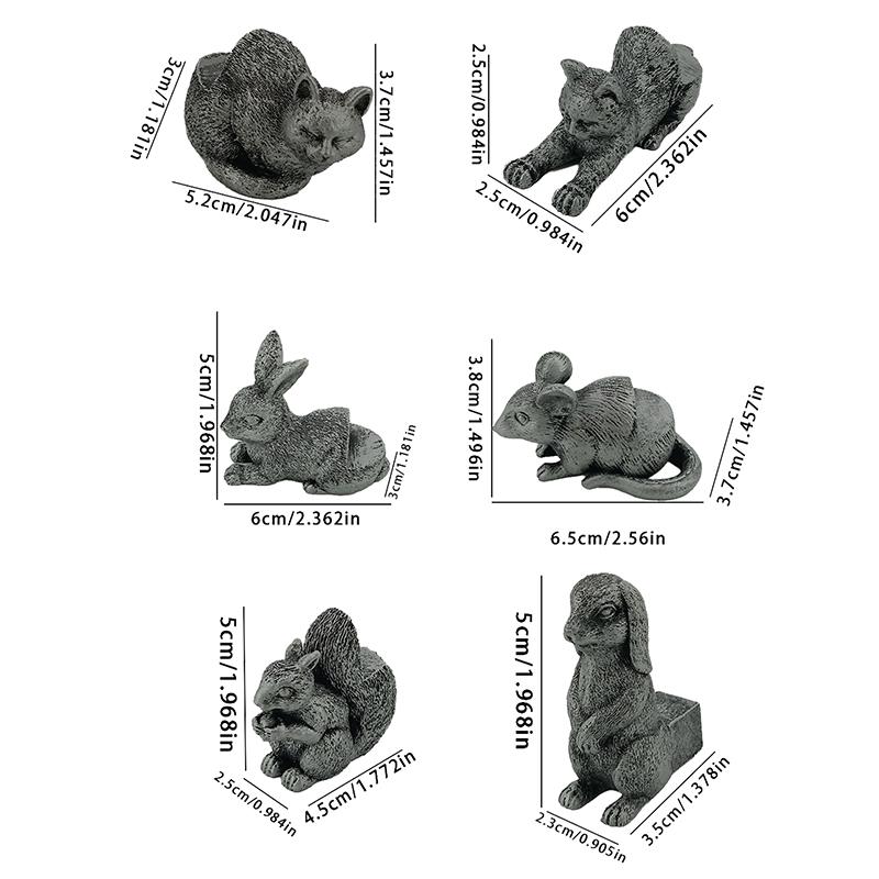 Flower Pot Feet Animal Figures Plant Pot Feet For Outdoor Support 3 Pack Animal Statues Plant Stand Resin Pot Feet