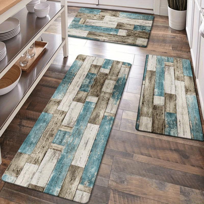 1PC Beach&Wave Pattern Door Mats Kitchen Rugs Non-Slip Pop Design Living Room Rugs Bath Mat Carpet for Home Sink Laundry Decor