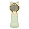 Cartoon Animal Ears Handheld Fan with Mirror Phone Holder Speed Adjustable USB Rechargeable Summer Cooling Fan Portable Mini Personal