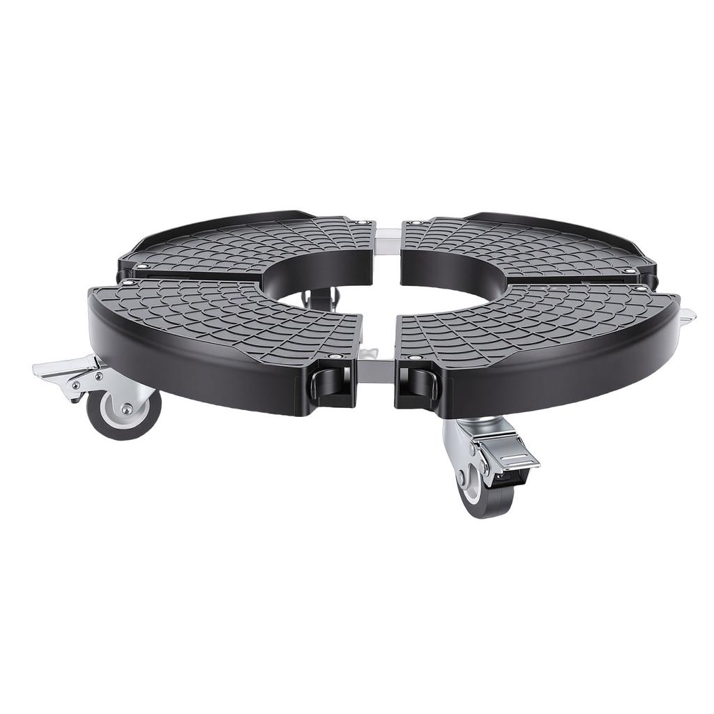 Rolling Plant Stand with Lockable Wheels 15.75 To 22.83in Adjustable 440lbs Round Plant Dolly for Indoor Outdoor Flower