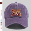 Pc ThreeHead Funny Cow Print Baseball Cap with Cartoon Animal Print Design Sun Hat Travel and Party Decorative Hat Multiple