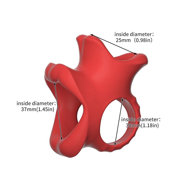 Sexy Lip Mouth Penis Ring Male Penis Enlarger Extender Testicle Restraint Cock Ring Lock the Sperm Male Penis Training Sex Toys