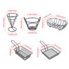 1Pc Mini Französisch Friteusen Korb Net Mesh Frites Chip Küche Werkzeug Edelstahl Friteuse Hause Französisch Frites Körbe