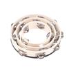 Wood Tambourine Hand Crank Drums Double Row Metal Jingles Stainless Steel Percussion Musical Instrument Orff Tambourine