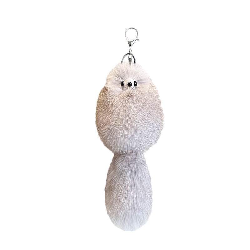 Cute Plush Fox Fur Keychain - Baby Fox Pendant & Cartoon Doll Bag Charm