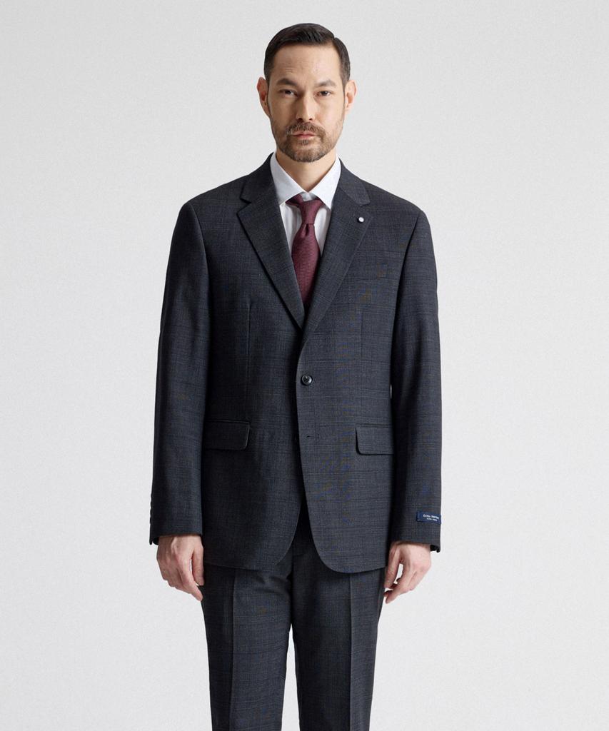 Stco 50% Extra Fine Wool Shadow Check Suit Jacket Charcoal Grey (Classic Fit)_Ssjva64Ccc