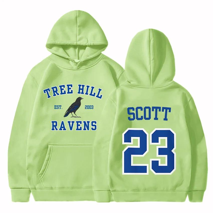 Women Hoodies TREE HILL RAVENS Scott23 Graphic Sweatshirts with Pocket Keith Scott Body Shop Pullovers Sudaderas Para Mujer Male