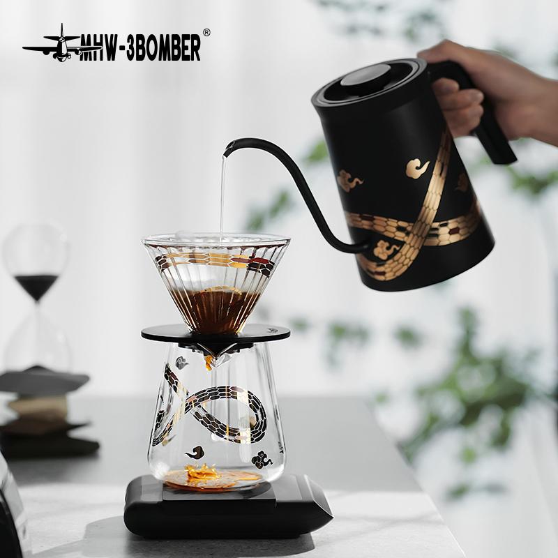 MHW-3BOMBER 500ml Coffee Server Glass Coffee Pot Pour Over Maker Coffee Home Brewer Pot Barista Accessories