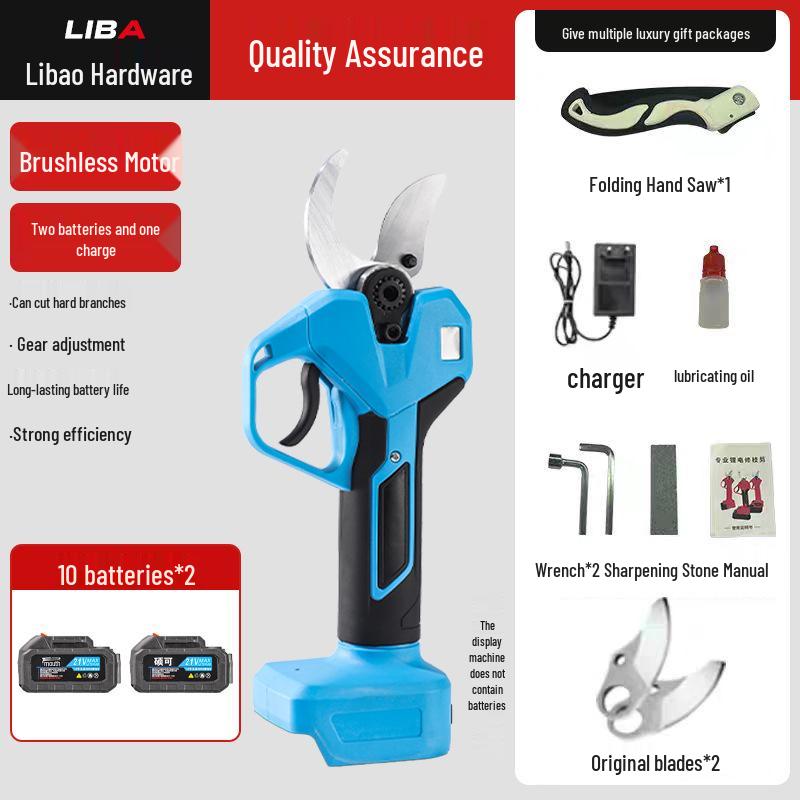 Cordless Electric Pruning Shears with Lithium Battery for Outdoor Garden and Fruit Tree Branches