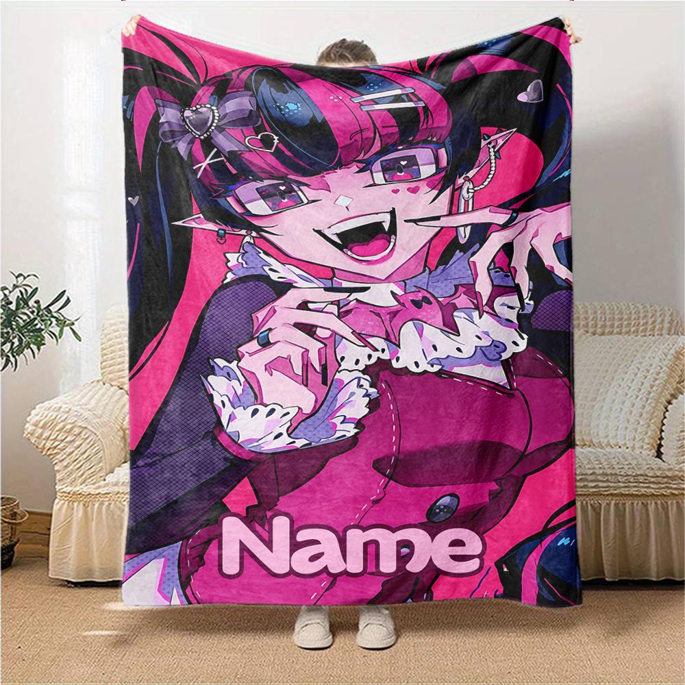 Custom Name Vampire Gothic Fantasy Art blanket for Couch & Bed, Plush Cozy Fuzzy Blanket Super Soft & Warm Blankets for Fall and Winter. 0908440