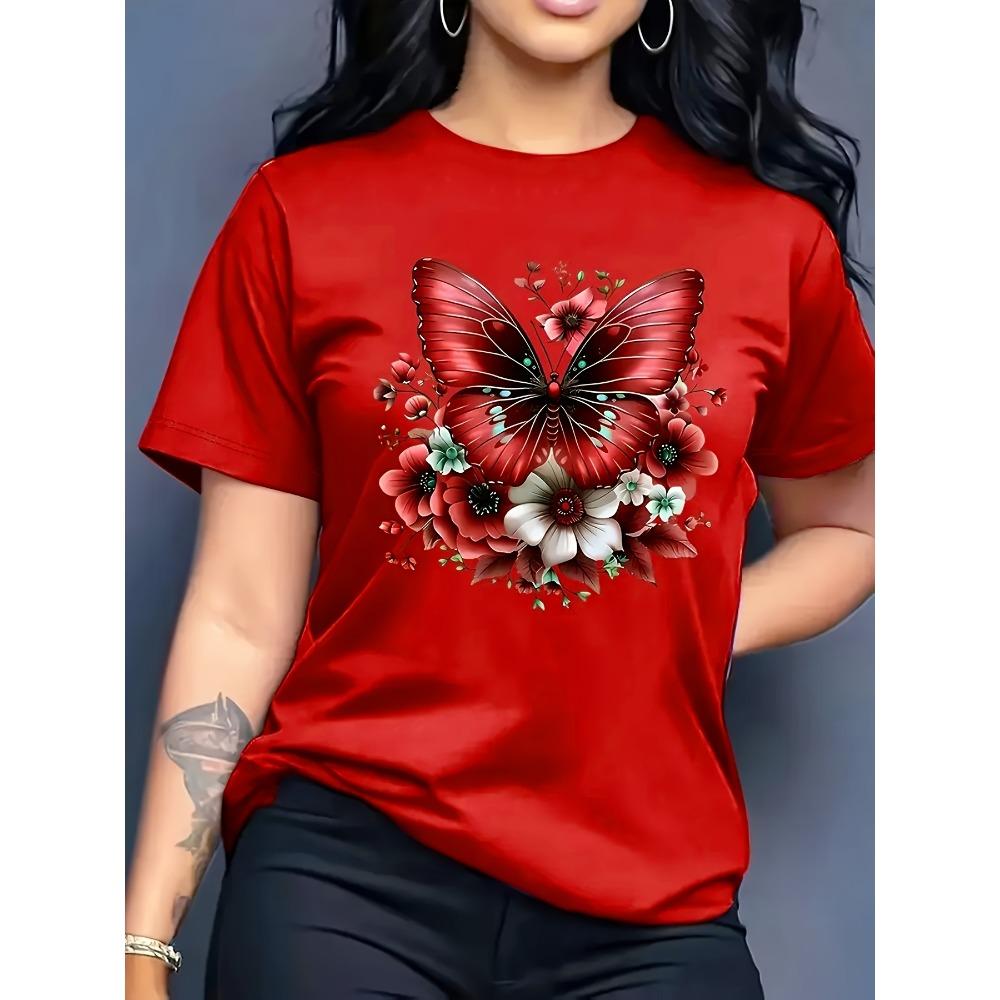 

Женская футболка с принтом бабочек - Это модный инструмент, который следует модным тенденциям - и демонстрирует уникальный шарм одежды XXS