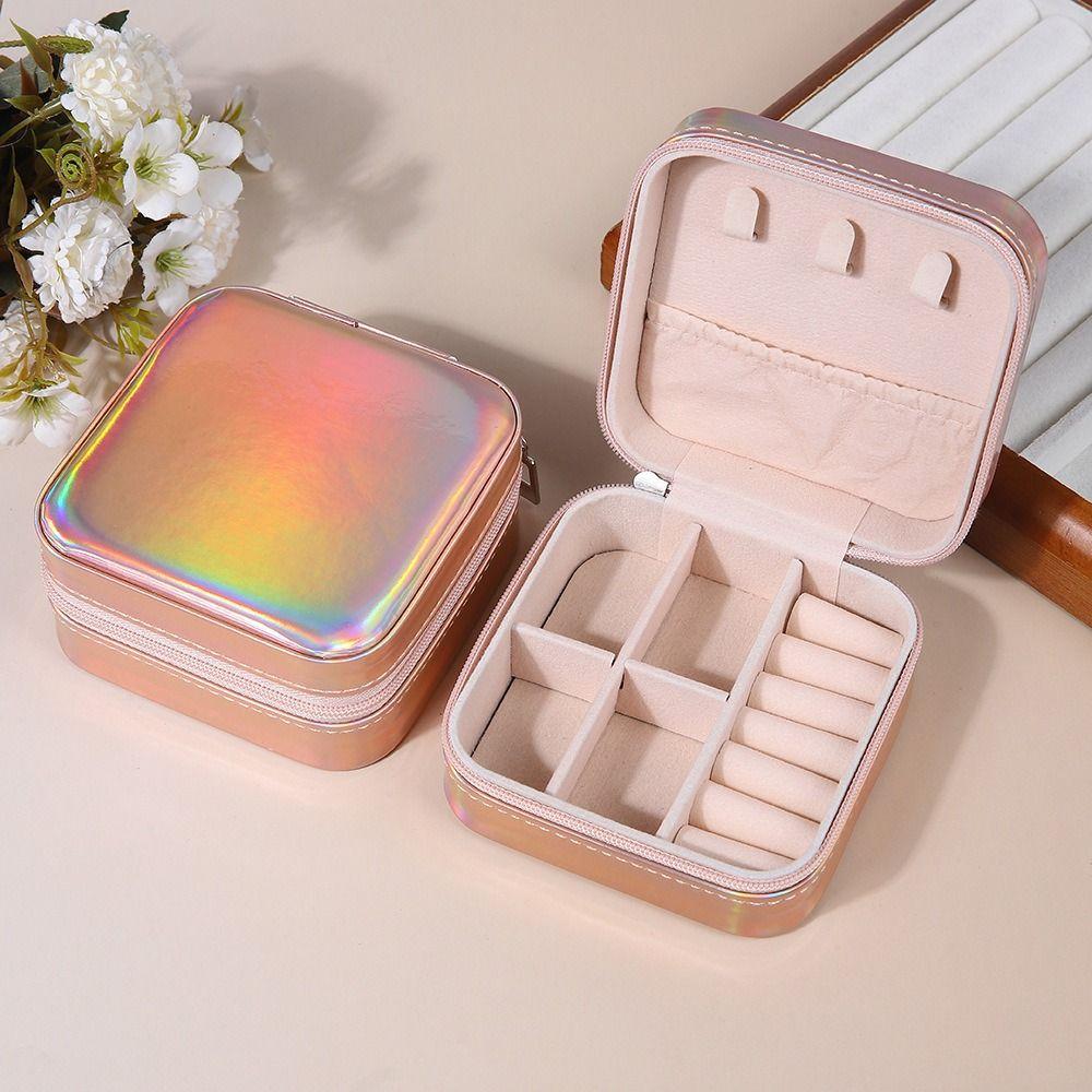 Large Capacity Jewelry Packing Bag PU Leather Mini Jewelry Display Box Outdoors