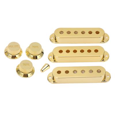 3Pcs Gitarre Pickup Abdeckung Knöpfe 6 Loch Goldene Gitarren Schalter Tip Set Tone Knob Sets