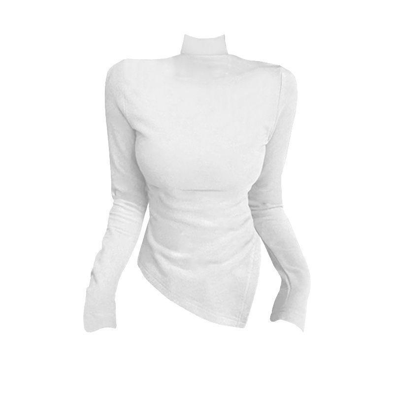 

Женский облегающий топ с длинным рукавом и асимметричным кроем XL