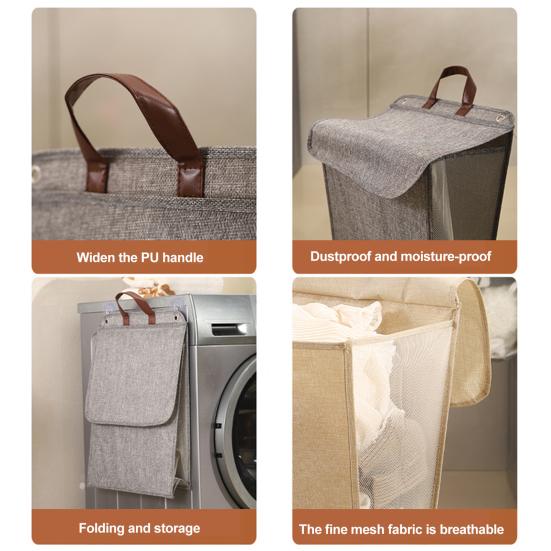 Yousheng Collapsible Clothes Basket Laundry Hamper with Lid Large Capacity Foldable Design Dirty Clothes Hamper Bathroom Organizer