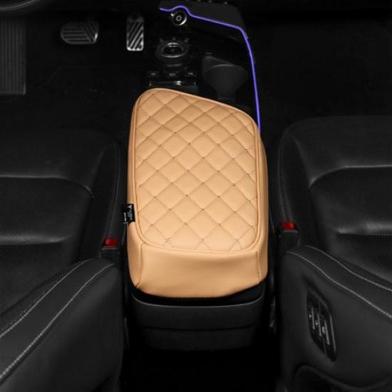 Brown Car Center Console Box Armrest Cushion Cover Mat Pad For Kia EV6 -2025