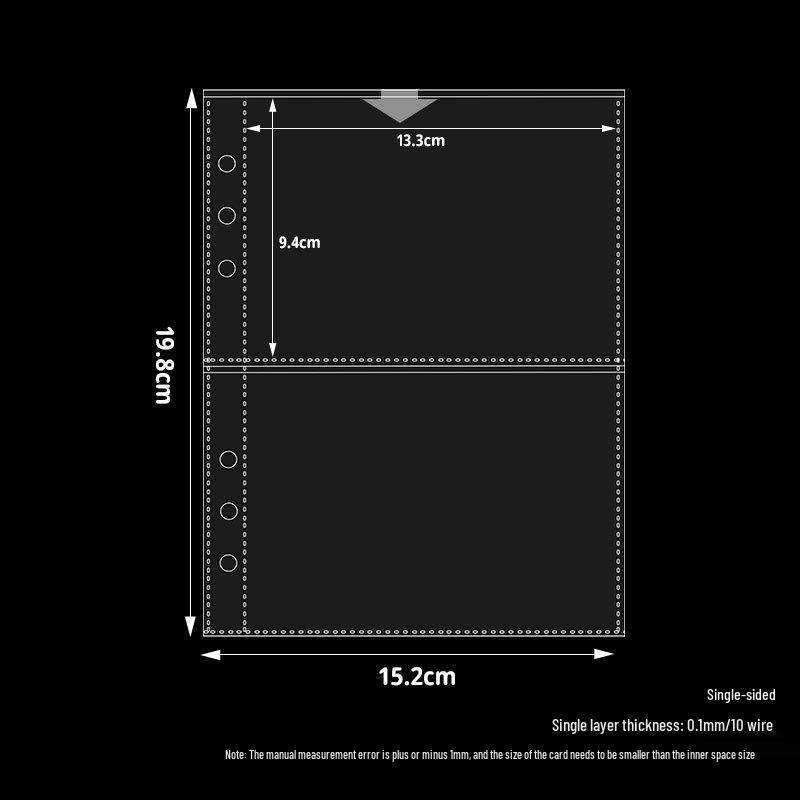 Polaroid A5 6-Hole Photo Album Refill Pages, Transparent PP, 76543 Inch, Loose-Leaf