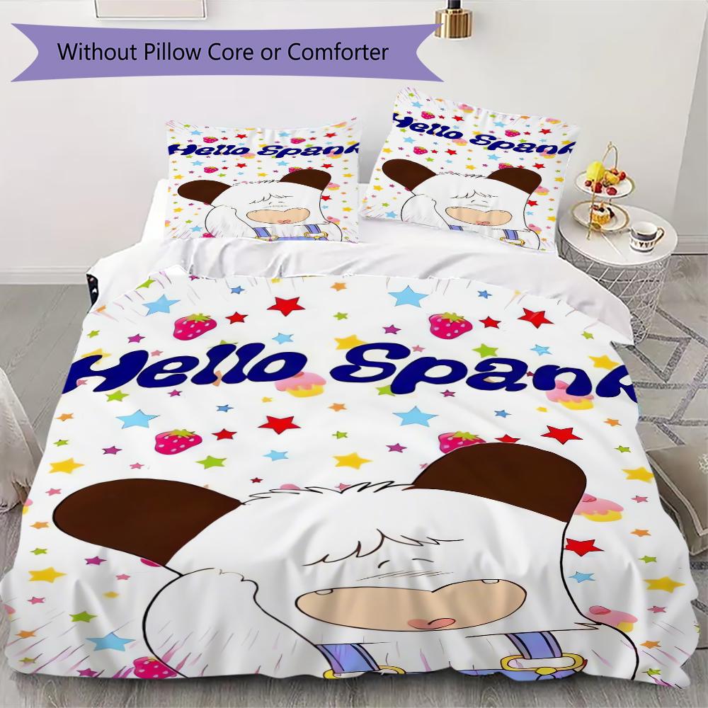 

Hello Spank Pattern Bedding uilt Set uilt Cover Pillowcase Home Decoration Birthday Gift (1 * duvet cover + 2 * pillowcase without core)36 135x200cm