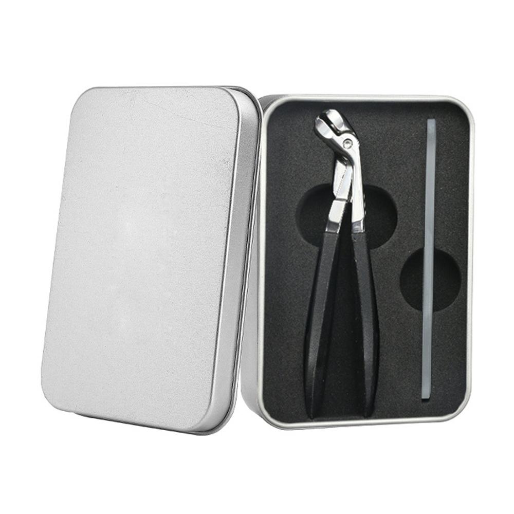 Neue gebogene Nagelscheren Tragbare Edelstahl-Nagelscheren Große Öffnung Flache Nagelscheren Nagelscheren