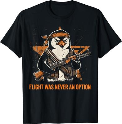 Flight Was Never an Option Tactical Penguin Funny Bird Joke T-Shirt