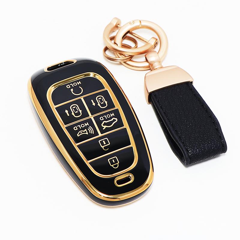 7 Buttons Tpu Remote Fob Cover Holder Shell For Hyundai Santa Fe Tucson  Atos Prime Solaris Nexus Nx4  Car Key Case