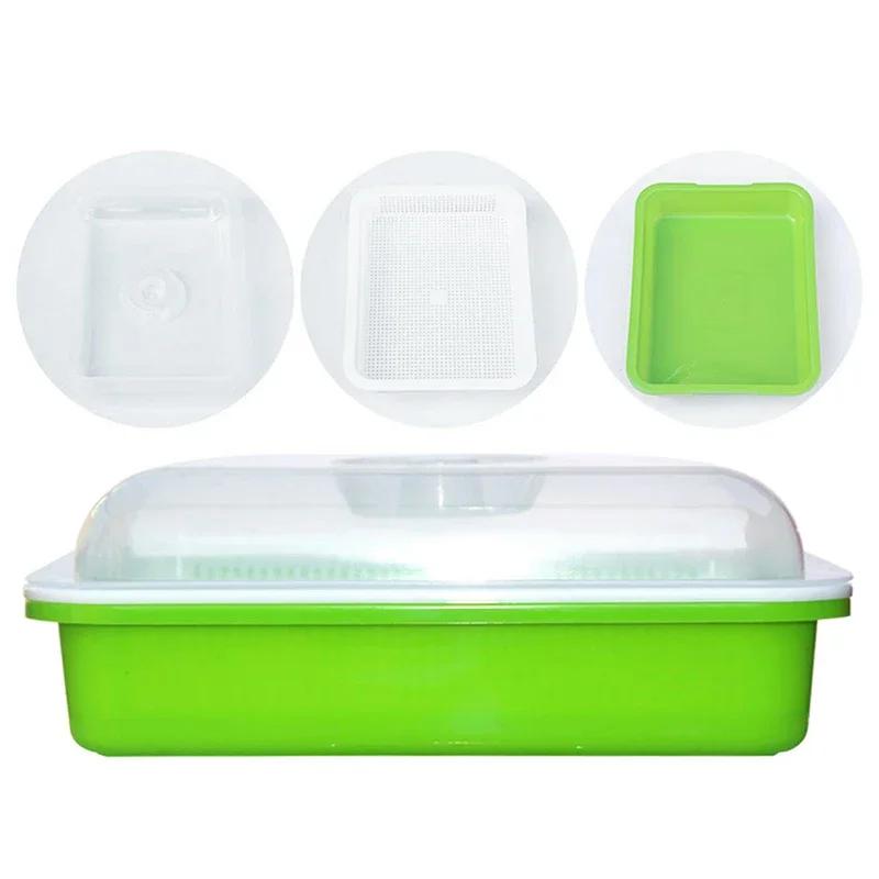Garden Home Use Seed Sprouter Tray BPA Free PP Soilless Bean Sprout Grower Seedlings Germination Tray Sprouting Kit with Lid