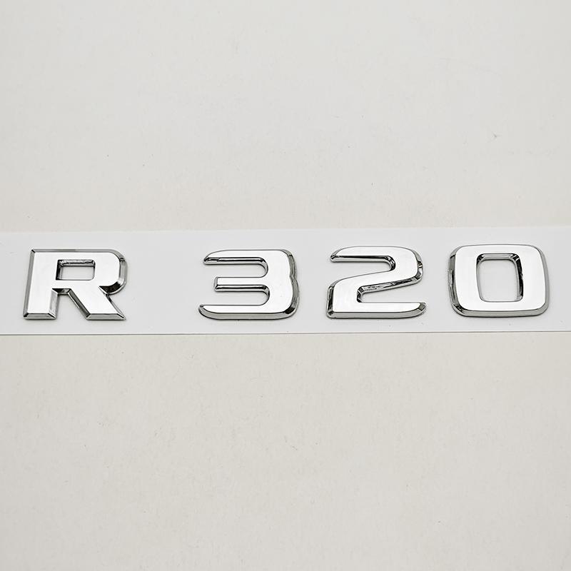 NEW 3D ABS Car Letters Logo R320 R300L Badge Rear Trunk Emblem Decal For Mercedes Benz R Series W251 R320 R300 R350L Accessories BD1