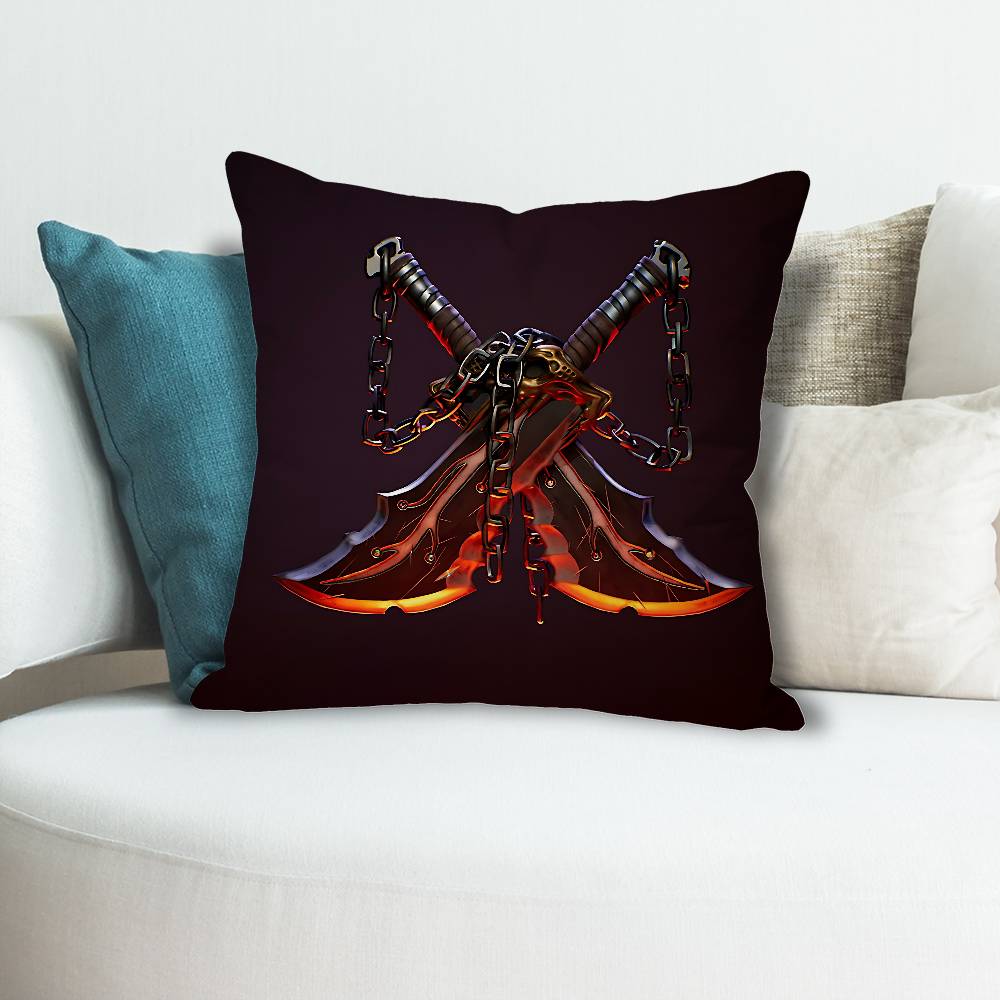 Game GGod of WWar Anime Celebrity Merchandise AllMatch Printed Pillow Case Sofa Car Office Room Decoration Protector