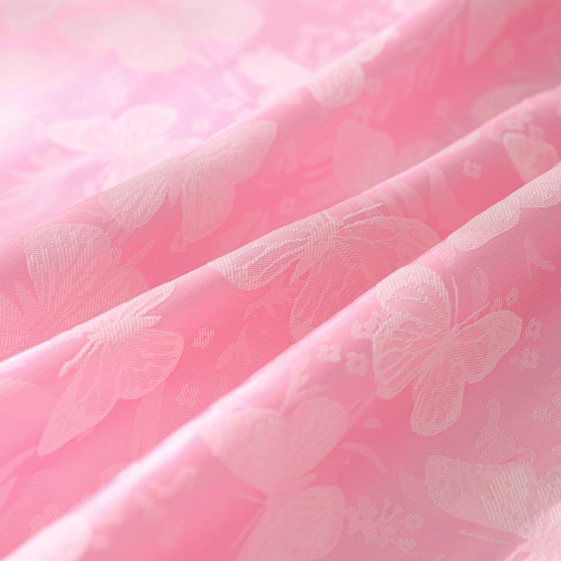 Dark pattern butterfly flower small fresh jacquard fabric imitation acetate Tencel women's cheongsam dress boy Loaded with jacqu