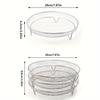 1pc/3pcs Air Fryer Accessories, Round Air Fryer Rack, Multi-purpose Air Fryer Accessories, Steam Rack, Stainless Steel Stackable Rack, Dehydrator