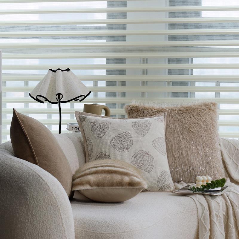 Medieval Style Brown Retro French Pillowcase Living Room Sofa Bed Cushion Pillow Bay Window Cushion Waist Pillow