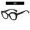 Cat eye color matching personalized flat mirror new glasses frame European and American fashion personalized glasses frame ins Internet celebrity wome