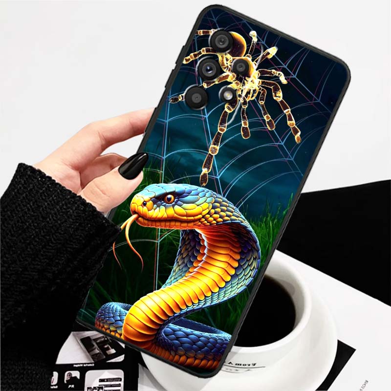 Anime Biology Design Phone Case For Samsung A73 A72 A71 A55 A54 A53 A52 A51 A13 A22 A16 A15 A12 A14 A26 A07 5G Black