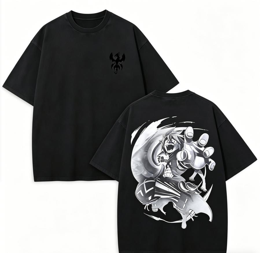 T-shirt Lavé pour Amoureux d'Anime Fairy Tail Vêtement pour toute l'année personnalité de haute qualité Vêtements Grande Taille Unisexe Nouveau Modèle T-shirt pour Couples