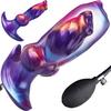 New Shaped Inflatable Anal Plug Ultra Soft Simulation Penis Liquid Silicone Anal Plug For Outdoor And Backyard Sexual Adult Products