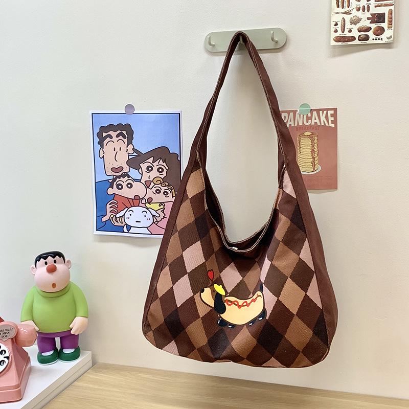 European & American Style Canvas Crossbody Tote: Large Capacity, Literary, for College Students & Commuting