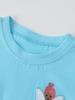 Girls' Floral Embroidery Cotton T-shirt - European & American Style, Summer Sportswear Pullover