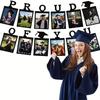 Celebrate Congrats Grad Banner 12th Grade Photo Frame Hanging Flag  Graduation Ceremony