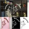 Shopwindow Sticker Door Decals Black White Embossed Wallpaper Welcome Wall Stickers  Glassdoor
