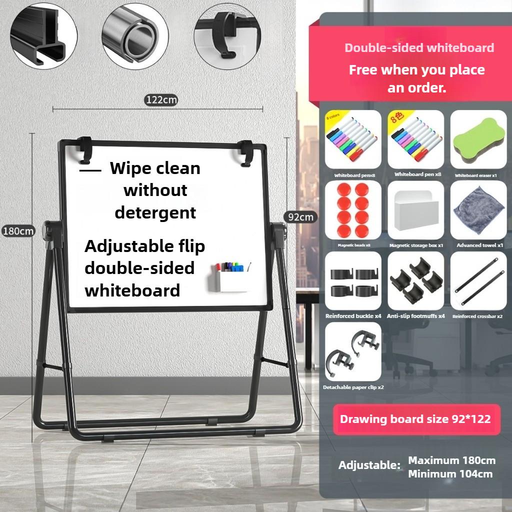 Foldable 360 Degrees Magnetic Whiteboard Premium Magnetic Standing White Board Dual-side Notice Board Writing Boards Stands