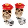 Skull Shape Stee  Wheel   3cm Diameter Metal Resin Turn Knob   for Cars Trucks Tractors Boats