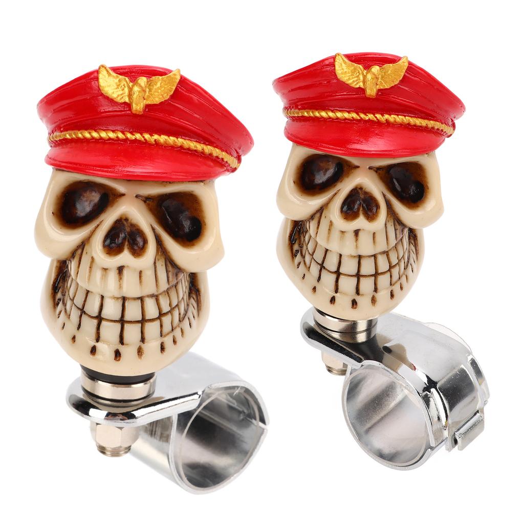 Skull Shape Stee  Wheel   3cm Diameter Metal Resin Turn Knob   for Cars Trucks Tractors Boats