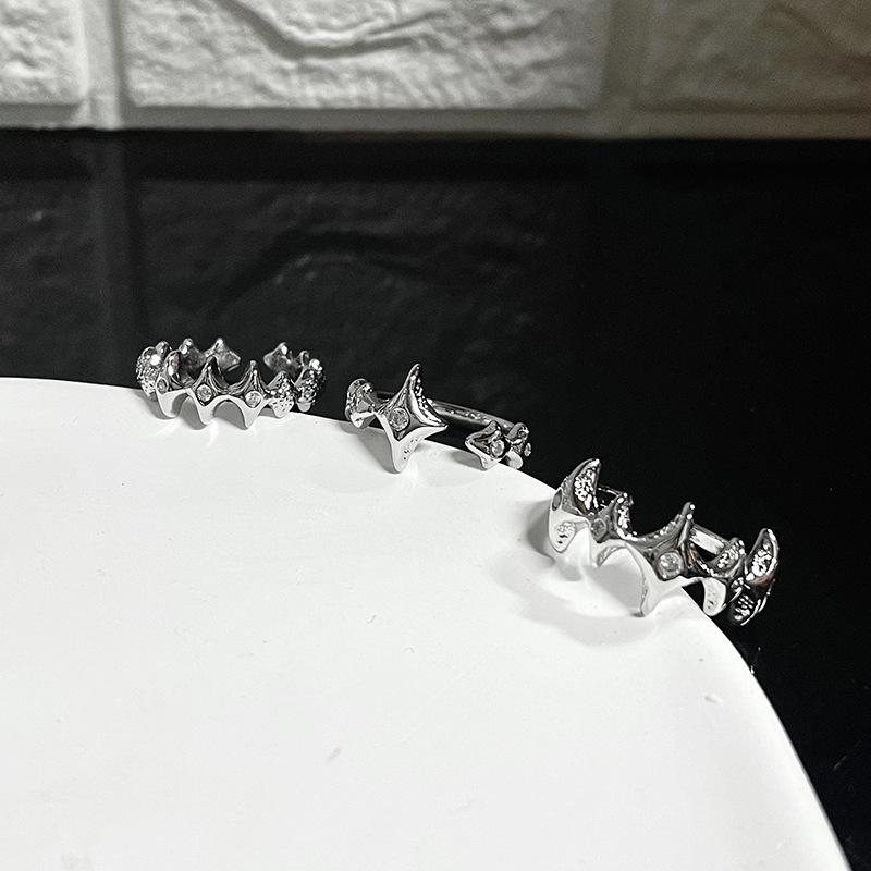 Star Niche Design Ring Combination French Stacking High-End Sense Star Sweet And Cool Male And Female Couples Ring Qixi Festival