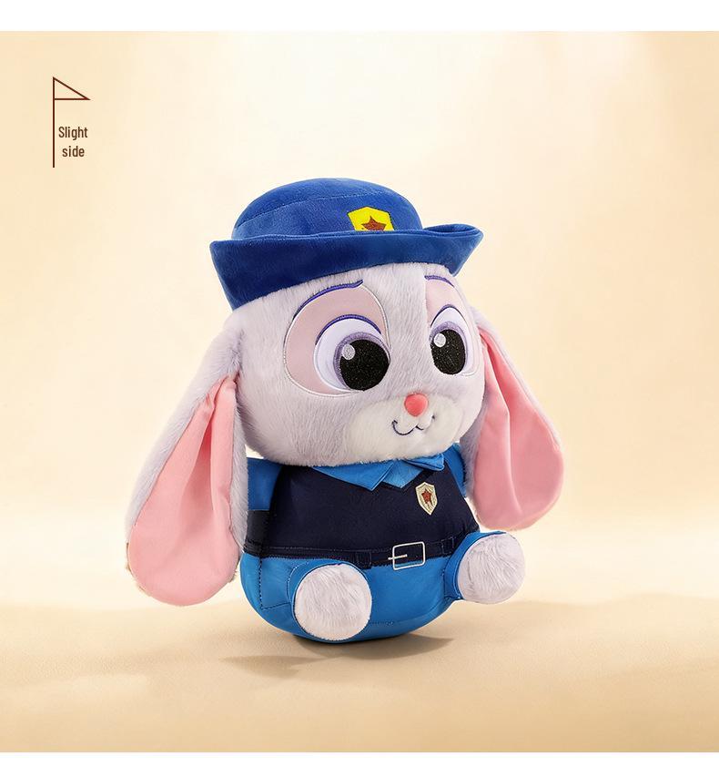 Zootopia Judy and Nick Plush Toy Set - Chubby Fox and Leopard Police Officer Dolls